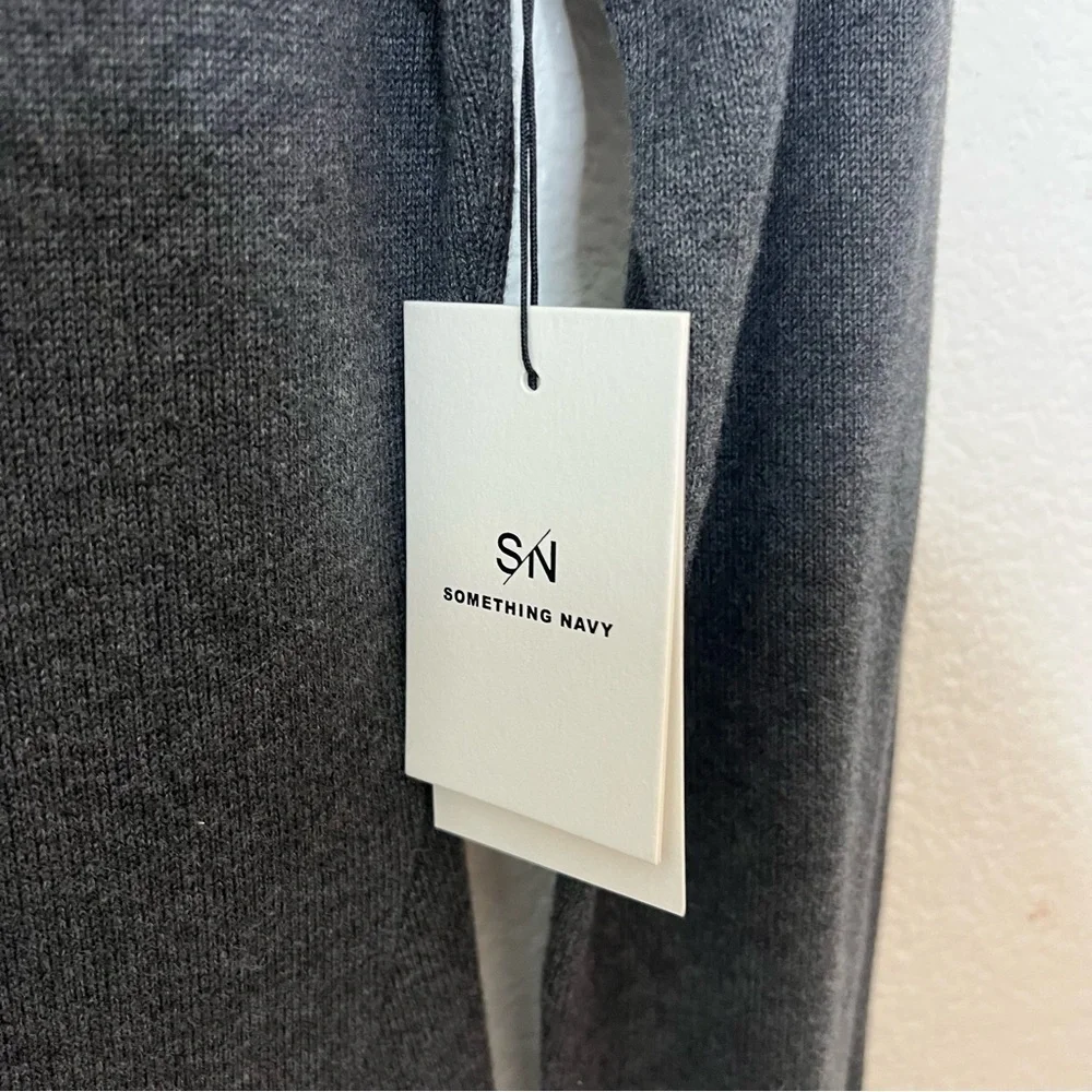 Something Navy NWT 100% Cotton Grey Sweater Dress Size S